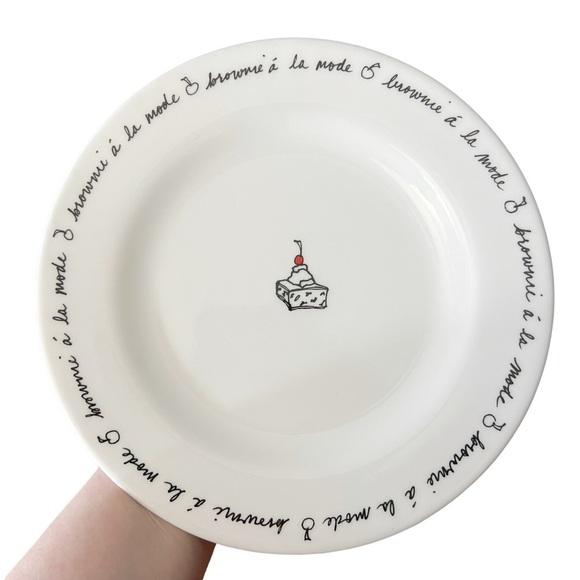 Pottery Barn Dessert Themed White 8 Inch Plates Lot of 3 - Picture 3 of 9